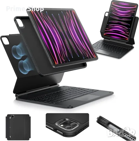 ESR Калъф с клавиатура и тракпад за iPad Pro 12.9" (6/5/4/3 Gen)