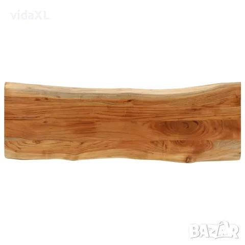 vidaXL Плот за маса, 110x40x3,8 см, правоъгълен, акация масив, жив ръб