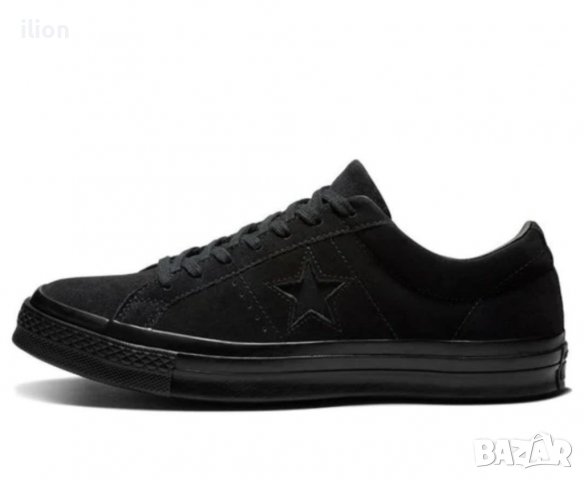 Converse One Star Suede Low Top Triple Black, снимка 3 - Детски маратонки - 40202534
