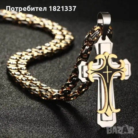 Масивен мъжки кръст , снимка 2 - Колиета, медальони, синджири - 47900185
