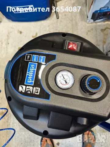 Компресор за въздух scheppach 50л, снимка 2 - Компресори - 47528706