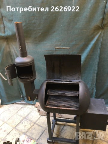 Барбекю с отделение за опушване