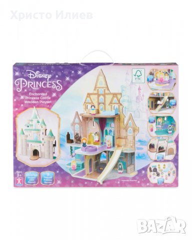 Голяма дървена къща за кукли Disney Замък на Принцесите Нов, снимка 6 - Кукли - 39404482
