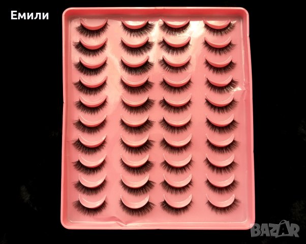 3D изкуствени мигли тип котешко око 20 чифта в кутия + пинсета и четка код FT04, снимка 2 - Козметика за лице - 42068345