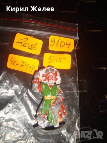 СТАРО ОЛОВНО ВОЙНИЧЕ МУСКЕТАР БАРАБАНЧИК РЯДКА ФИГУРКА за КОЛЕКЦИЯ РЪЧНО ОЦВЕТЕНА 9104, снимка 4 - Колекции - 34424993