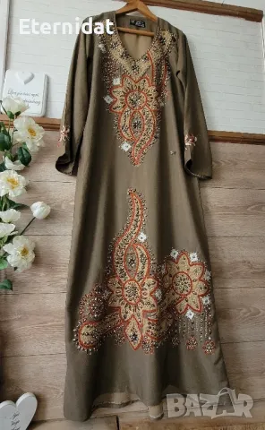 Нова бутикова бохо рокля бродерии и камъчета , снимка 4 - Рокли - 50303012