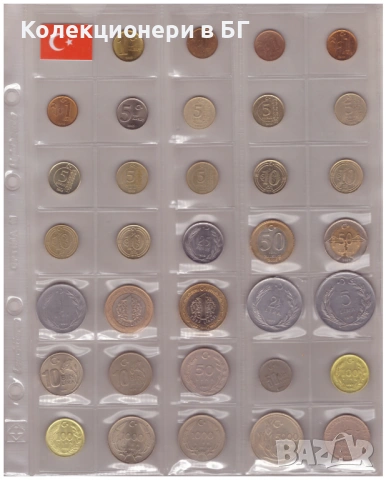 ЛОТ 34 МОНЕТИ ОТ ТУРЦИЯ /виж описанието/