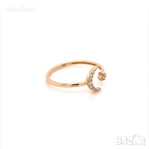 Златен дамски пръстен 1,03гр. размер:57 14кр. проба:585 модел:20021-2, снимка 3 - Пръстени - 42528401