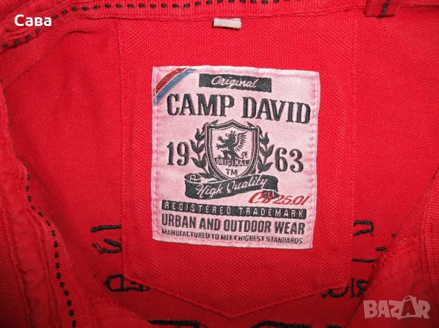 Тениски CAMP DAVID  мъжки,М   /синя,червена/, снимка 6 - Блузи - 46130893
