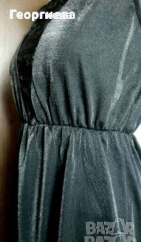 Чисто нова рокля в черно и сребристо  🍀👗S,M,L🍀👗 арт.1061, снимка 6 - Рокли - 29704652
