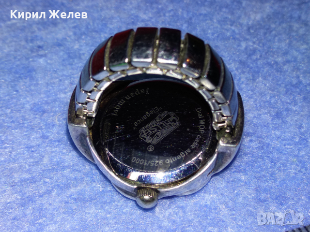 CHELSEA Elegans QUARTZ Japan movt СРЕБЪРЕН ПРЪСТЕН ЧАСОВНИК РАЗТЕГЛИВ с КАСА от СРЕБРО 925 27626, снимка 16 - Пръстени - 44661610