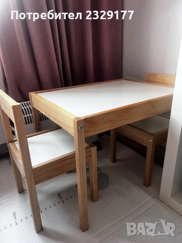 Детска маса с два стола икеа LATT