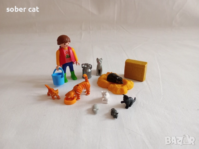 Playmobil Country комплект 6139 "Woman with cat family" от 2015 година, снимка 4 - Конструктори - 52616783