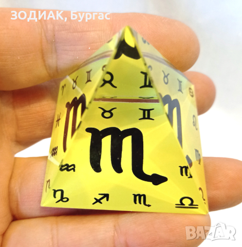 Стъклена Пирамида - Зодия СКОРПИОН, снимка 3 - Декорация за дома - 31916250