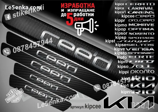 ПРАГОВЕ карбон KIA NIRO фолио стикери kipni, снимка 6 - Аксесоари и консумативи - 44028014