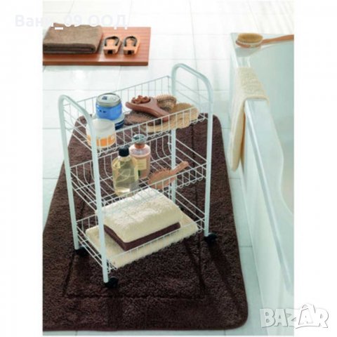 Практичен подвижен стелаж на 3 нива, на колелца, снимка 3 - Други стоки за дома - 31786214