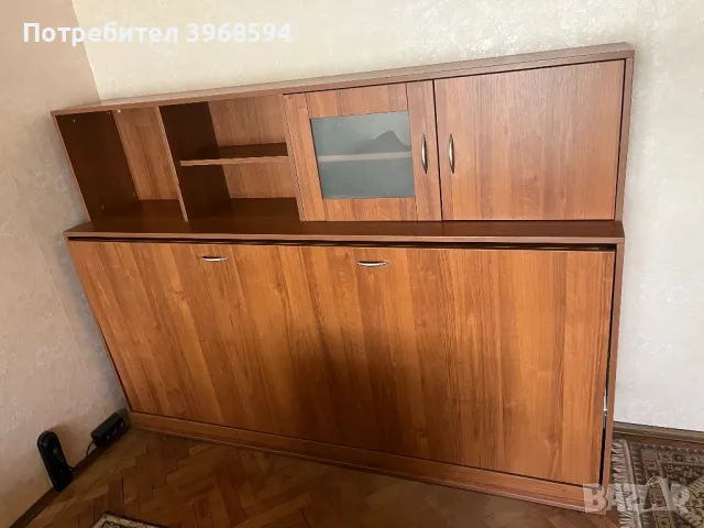 Продавам секция с вградено легло!, снимка 3 - Спални и легла - 47393366