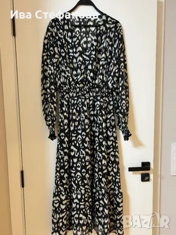 Нова стилна разкошна феерична елегантна черно бяла рокля волани къдри, снимка 5 - Рокли - 48412404