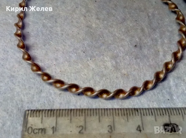 СТАРИННА СРЕБЪРНА ГРИВНА МНОГО ВИСОКА ПРОБА СРЕБРО РЕТРО ПЛЕТКА РЪЧНА МАЙСТОРСКА РАБОТА 34887, снимка 8 - Антикварни и старинни предмети - 48485606