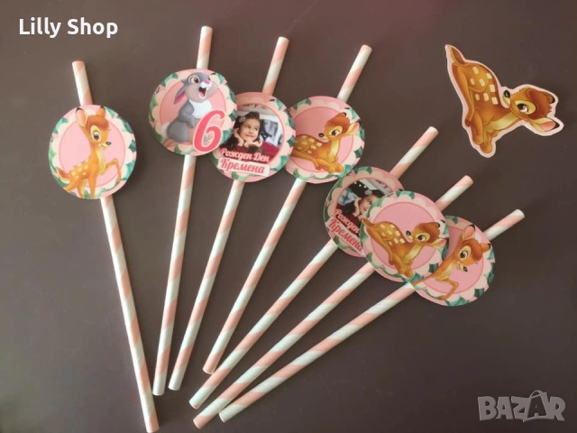 Покани, банер за рожден ден, украса Бамби / Bambie, снимка 11 - Покани - 53176946