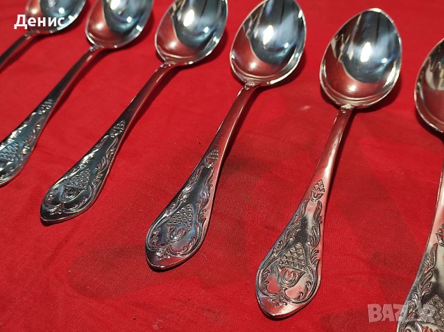 Сребърни супени лъжици на СССР 875 проба. Сребро 416гр., снимка 3 - Прибори за хранене, готвене и сервиране - 42617554