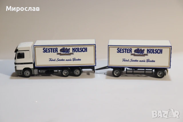 ALBEDO H0 1/87 MERCEDES ACTROS ВЛЕКАЧ КАМИОН МОДЕЛ КОЛИЧКА