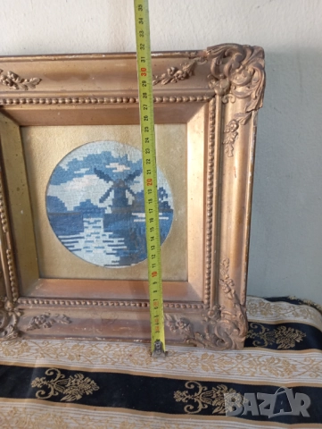 Гоблен в барокова рамка, снимка 3 - Гоблени - 52933342
