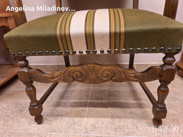 винтидж стол с дърворезба , снимка 7 - Столове - 44326968