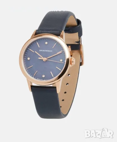 Чисто нов дамски часовник Emporio Armani Watch, син цвят