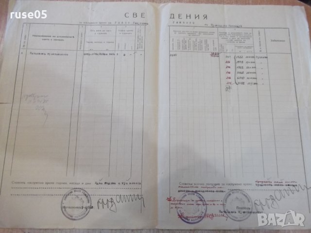 Свидетелство на козлодуйск. пристанищно управл.-12.10.1941г., снимка 2 - Други ценни предмети - 30901365