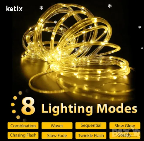 Custmkey 10 м LED осветителна тръба, снимка 3 - Декорация за дома - 47936523