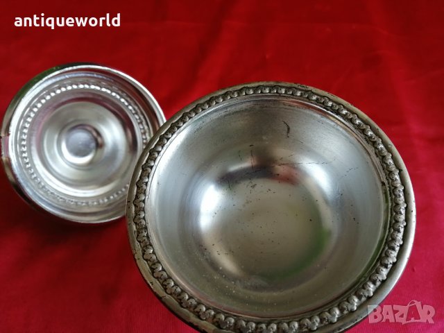 Стара ПОСРЕБРЕНА Захарница , снимка 3 - Антикварни и старинни предмети - 35230169