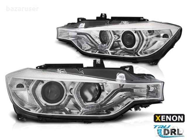 Комплект тунинг ксенонови фарове за BMW серия 3 F30,F31 2011-2015 с хром основа, ляв и десен за моде, снимка 4 - Аксесоари и консумативи - 32114678