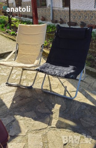 черен сгъваеми стола Relax от германия , снимка 6 - Столове - 44494496