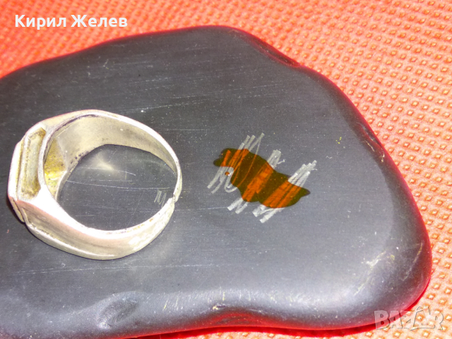 СТАРИНЕН КЛАСИЧЕСКИ РЕТРО МОДЕЛ СРЕБЪРЕН РЕГУЛИРУЕМ ПРЪСТЕН ВИСОКА ПРОБА СРЕБРО РЪЧНА РАБОТА 43237, снимка 9 - Антикварни и старинни предмети - 44610892