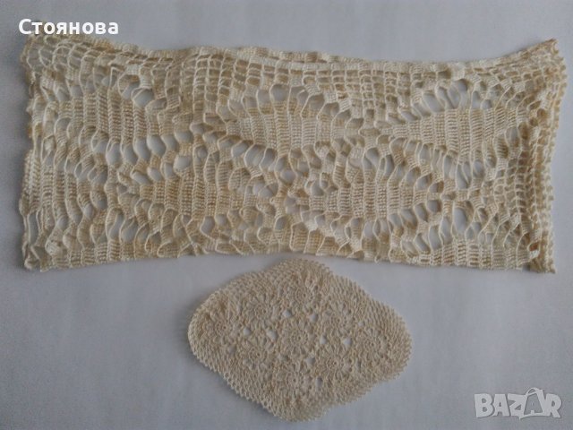 Ръчно плетени на една кука карета и салфетки, снимка 7 - Декорация за дома - 42079141