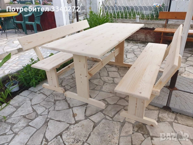 Дървени маси и пейки комплекти , снимка 4 - Маси - 53087850