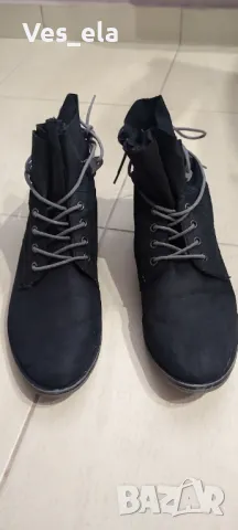 черни велурени боти, снимка 2 - Дамски боти - 49260923