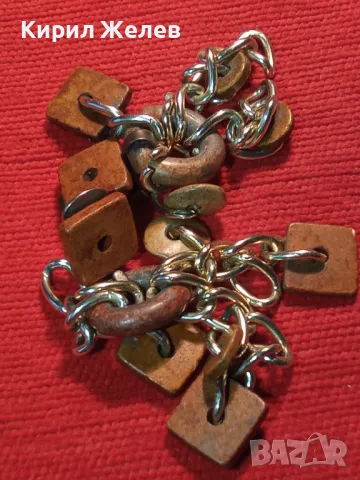 ШАРМАНТНИ ХЕНД МЕЙТ ЕТНО АРТ КЛИПС ОБЕЦИ от КЪСЧЕТА КОКОСОВ ОРЕХ и ЗЛАТИСТИ ВЕРИЖКИ 38875, снимка 9 - Обеци - 47297690