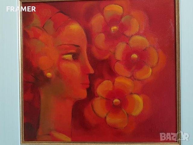 Тома Трифоновски 1939 - 2010 Пролет красива картина масло, снимка 2 - Картини - 38796440