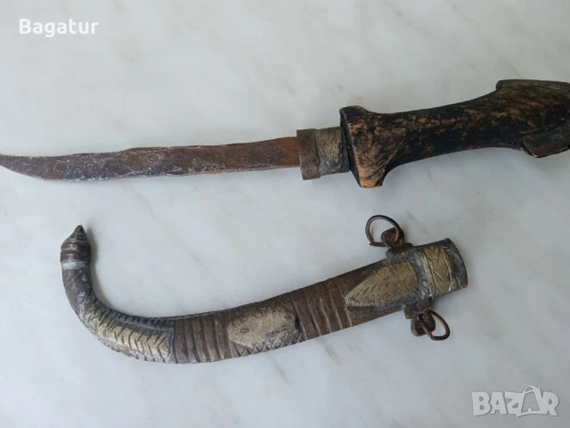 Османски кован нож,кумая,с кания, снимка 6 - Антикварни и старинни предмети - 51008091