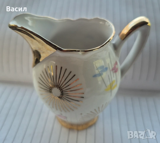 СТАРА ПОРЦЕЛАНОВА КАНИЧКА ЗА МЛЯКО, снимка 4 - Антикварни и старинни предмети - 54059216