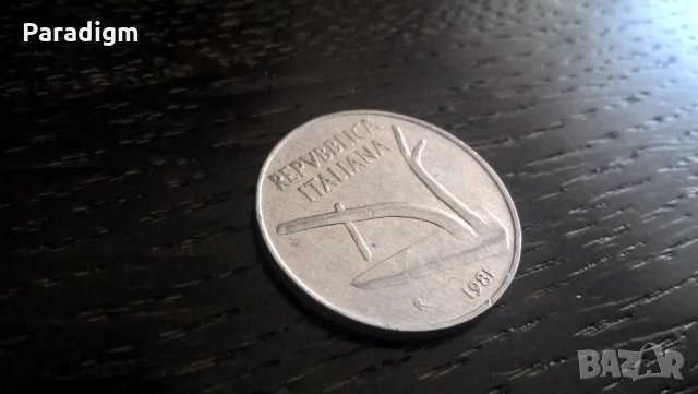 Монета - Италия - 10 лири | 1981г., снимка 2 - Нумизматика и бонистика - 31721138