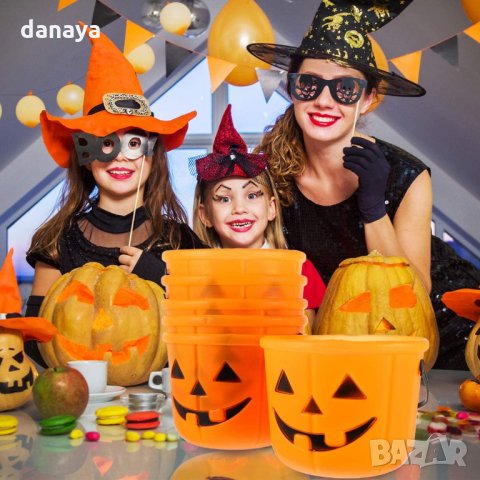 1743 Halloween кофичка за бонбони и лакомства Тиквен фенер, снимка 4 - Други - 30480854