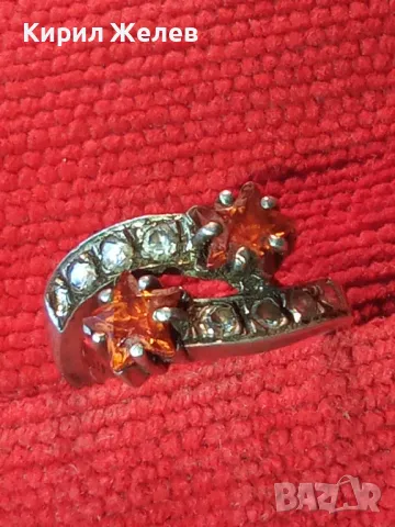 ШАРМАНТЕН СКЪПОЦЕНЕН СРЕБЪРЕН ПРЪСТЕН СРЕБРО 925 със ЗВЕЗДИЧКИ от ГРАНАТ и БЛЕСТЯЩИ ЦИРКОНИ 47491, снимка 14 - Пръстени - 49273093