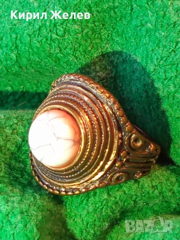 РЕТРО - ВИНТИДЖ АРТ ДЕКО МЕСИНГОВ ПРЪСТЕН 18640, снимка 10 - Пръстени - 36379695