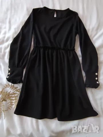 Черна рокля , снимка 4 - Рокли - 49431516