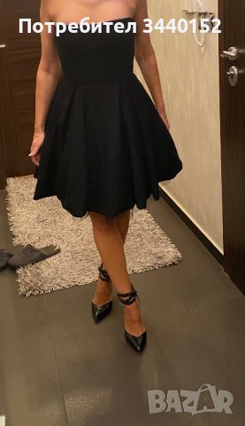 Рокля тип балерина в черно