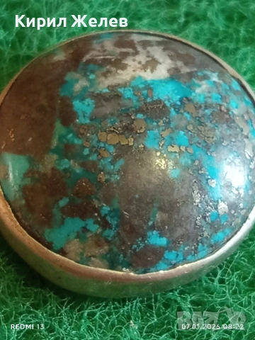 Сребърна висулка с Естествен ТЮРКОАЗ интересно Арт бижу 51812, снимка 5 - Колиета, медальони, синджири - 53015204