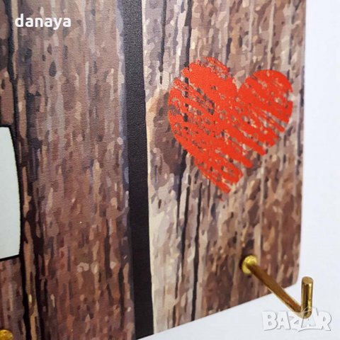 1770 Декоративна закачалка за ключове с надпис Семейството превърна тази къща в дом, снимка 3 - Декорация за дома - 30599040